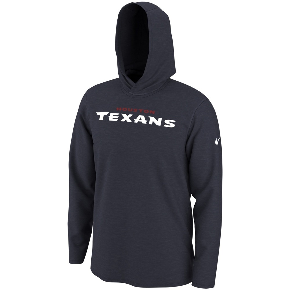 Nike‎ Mens Houston Texans NFL Football Long Sleeve Hooded Shirt Size Large Navy